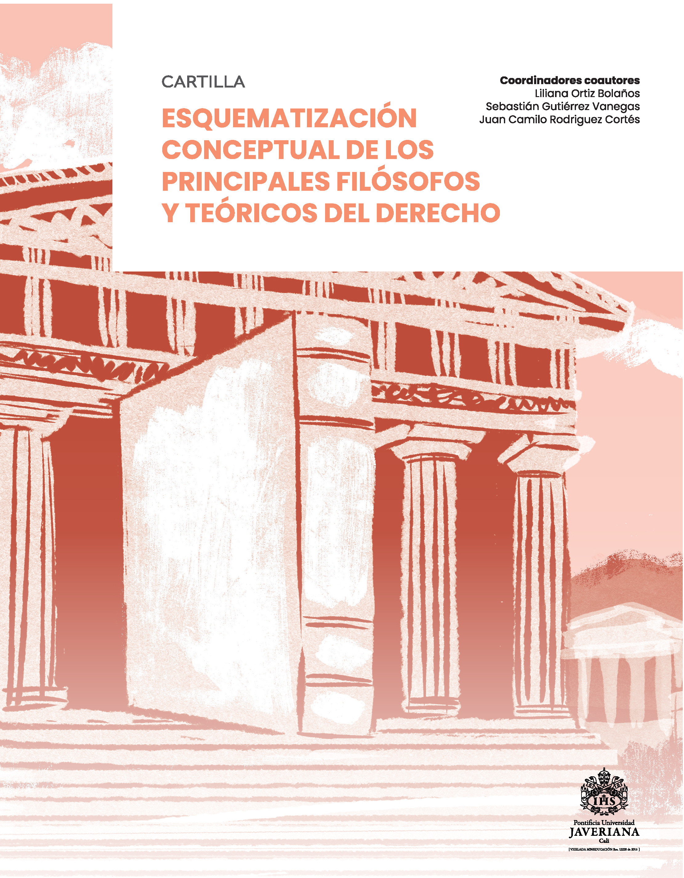 Portada Cartilla Esquematización conceptual de los principales filósofos y teóricos del Derecho